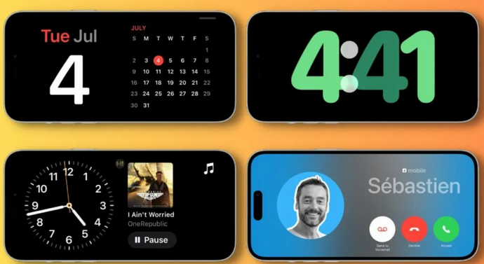 岚山苹果手机维修分享iOS17横屏充电待机显示有什么好处 
